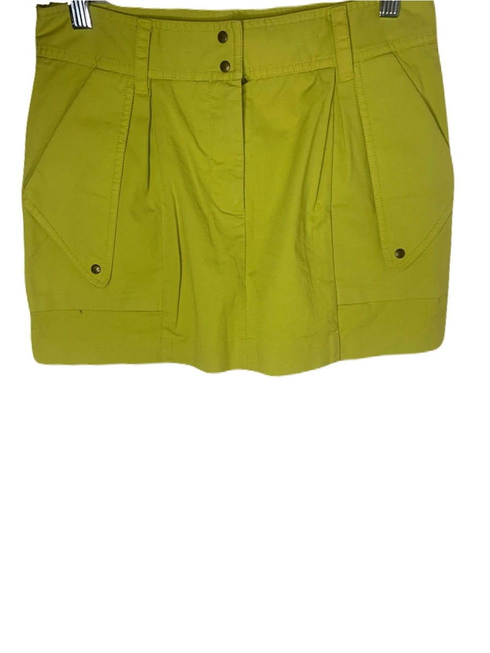 Diane Von Furstenberg Lime Chartreuse Green Size 2 Jodphur Utility Mini Skort